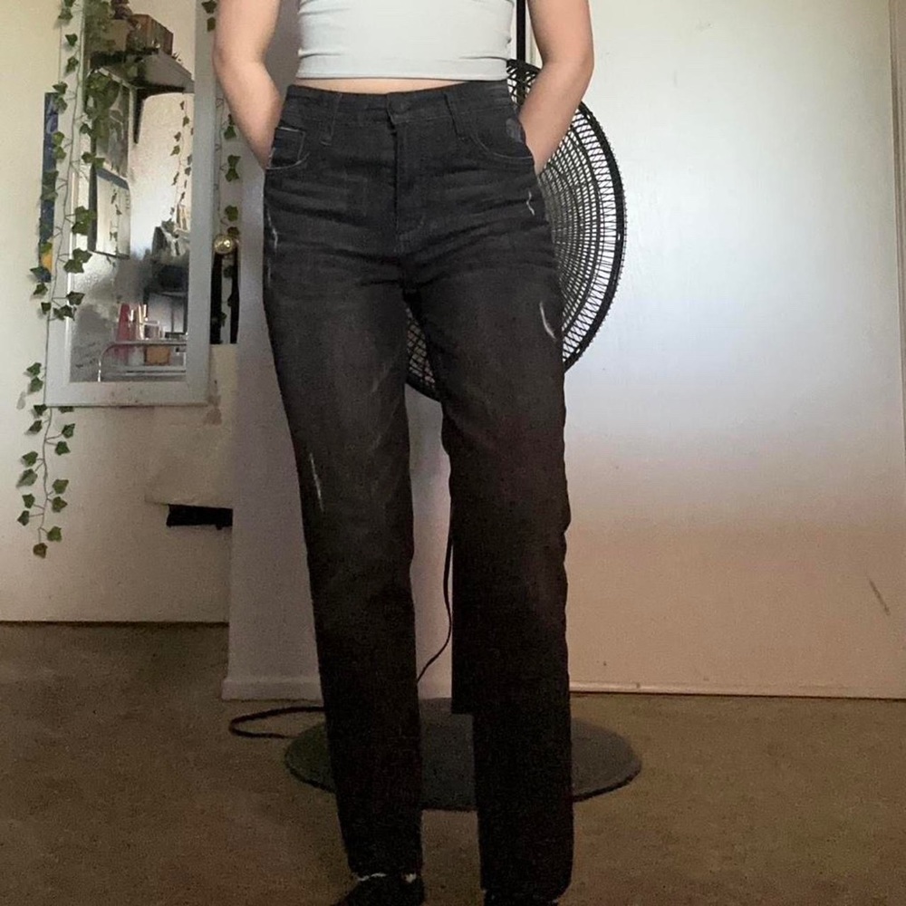 high waisted black jeans in size 2